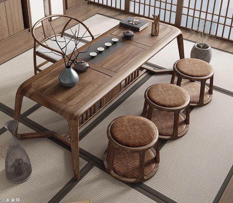 新中式茶桌椅组合