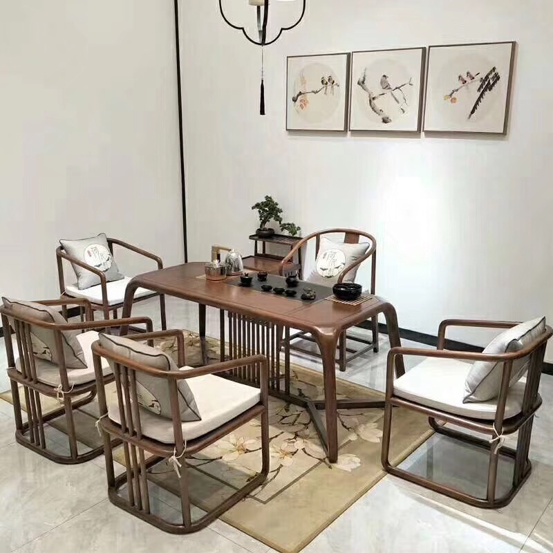 新中式茶桌椅组合