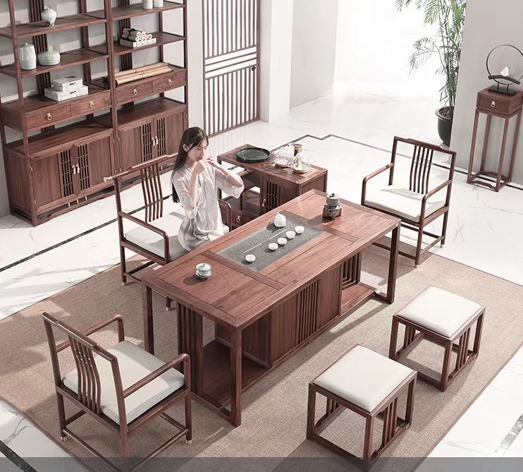 新中式茶桌椅组合