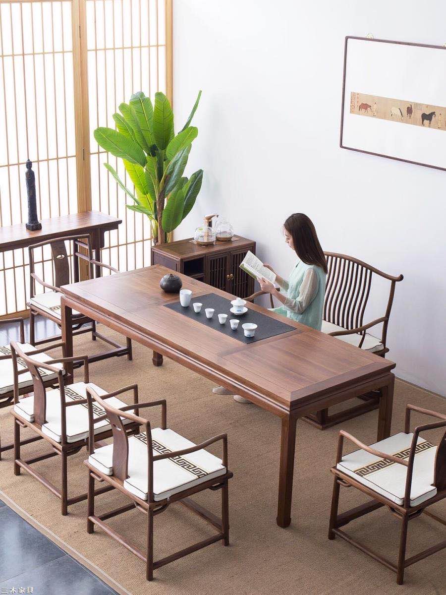 新中式茶桌椅组合