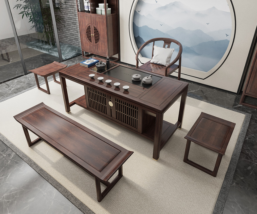 新中式茶桌椅组合