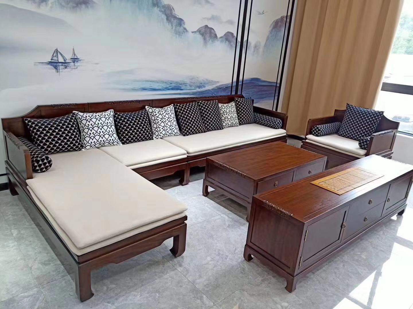 新中式沙发组合