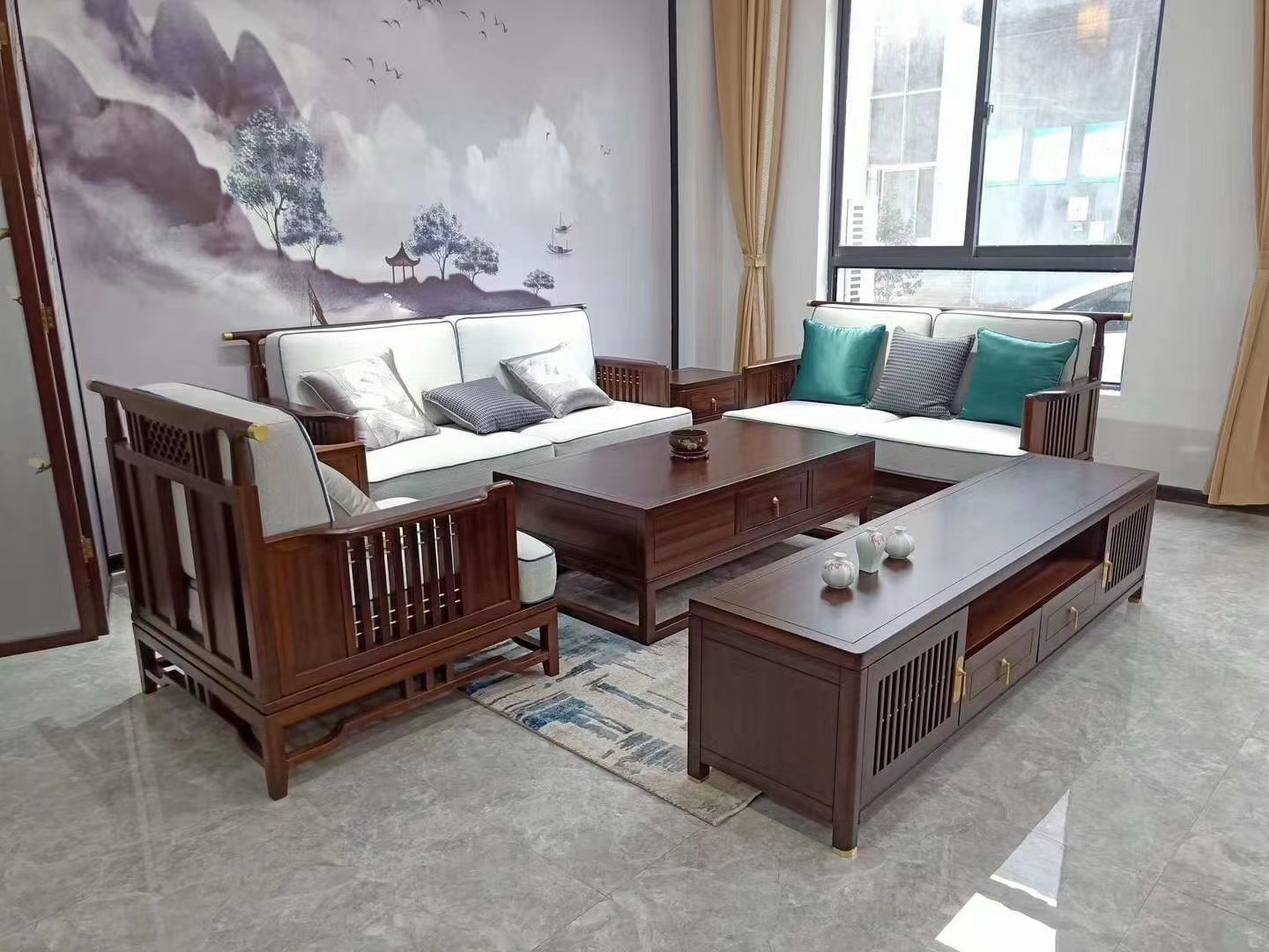 新中式沙发组合