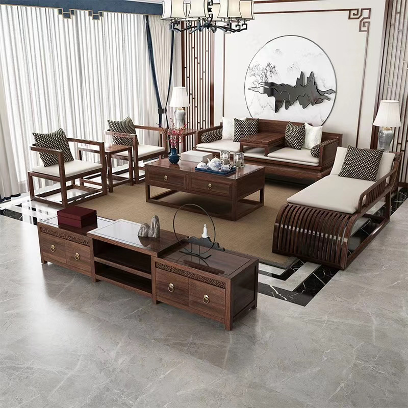 新中式沙发组合