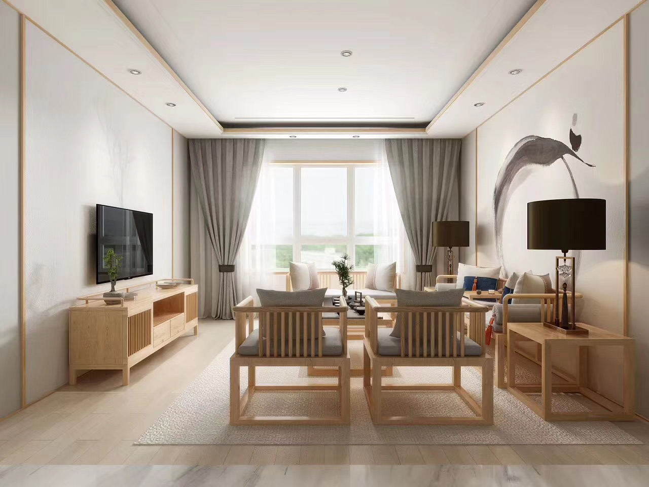 新中式沙发组合