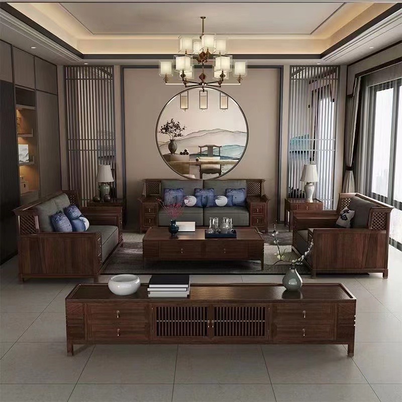 新中式沙发组合