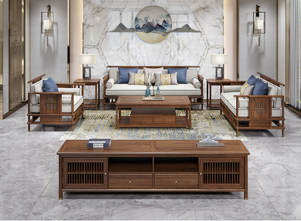 新中式沙发组合