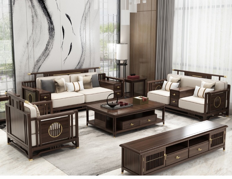 新中式沙发组合