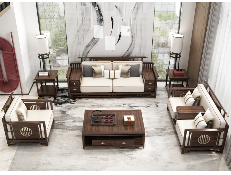 新中式沙发组合