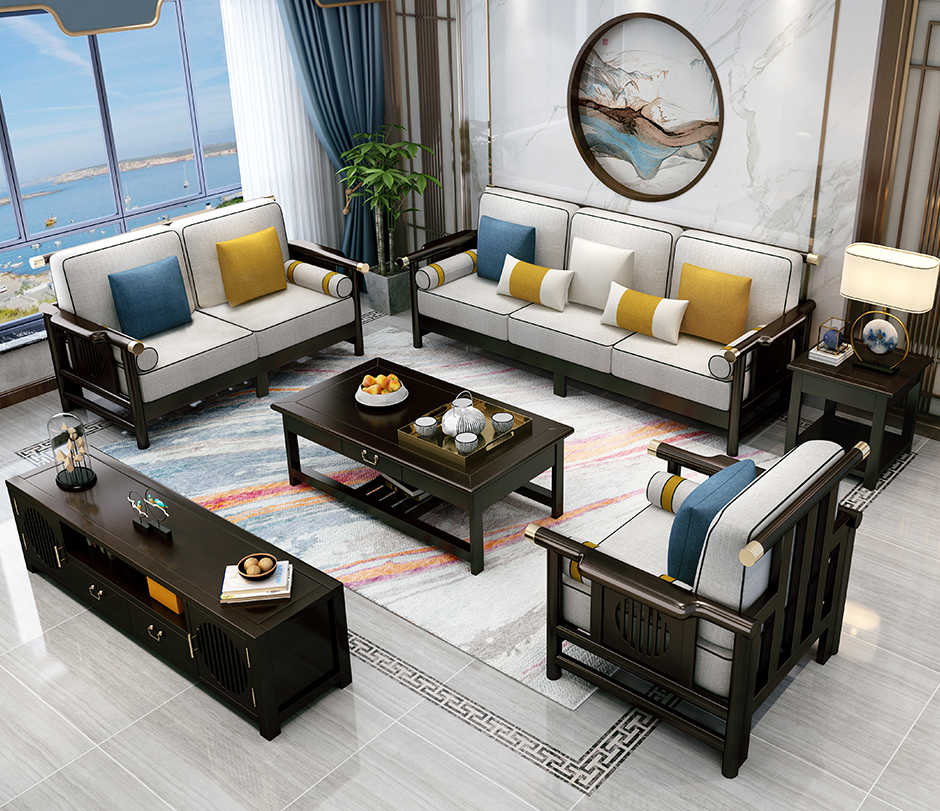 新中式沙发组合