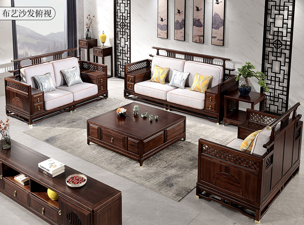 新中式沙发组合