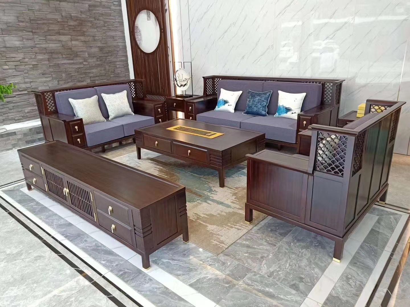 新中式沙发组合