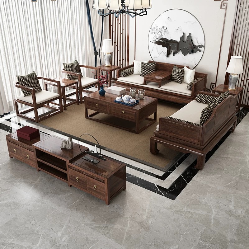 新中式沙发组合