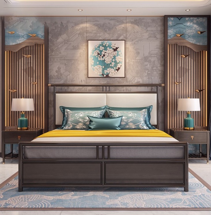 新中式卧室家具组合