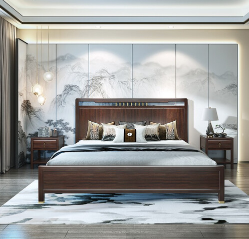 新中式卧室家具组合